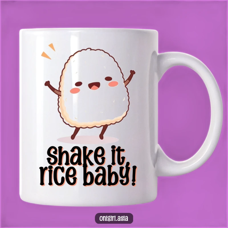Funny Dancing Onigiri Mug: Hilarious Rice Ball Character, Perfect Silly Gift