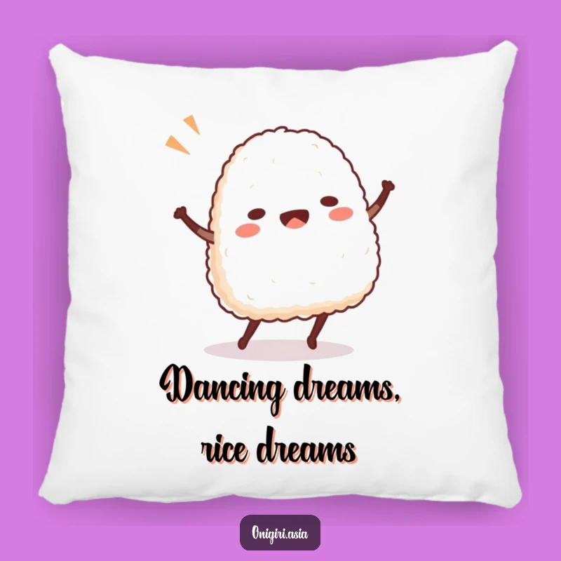 Funny Dancing Onigiri Pillow: Comfy Rice Ball Character Cushion