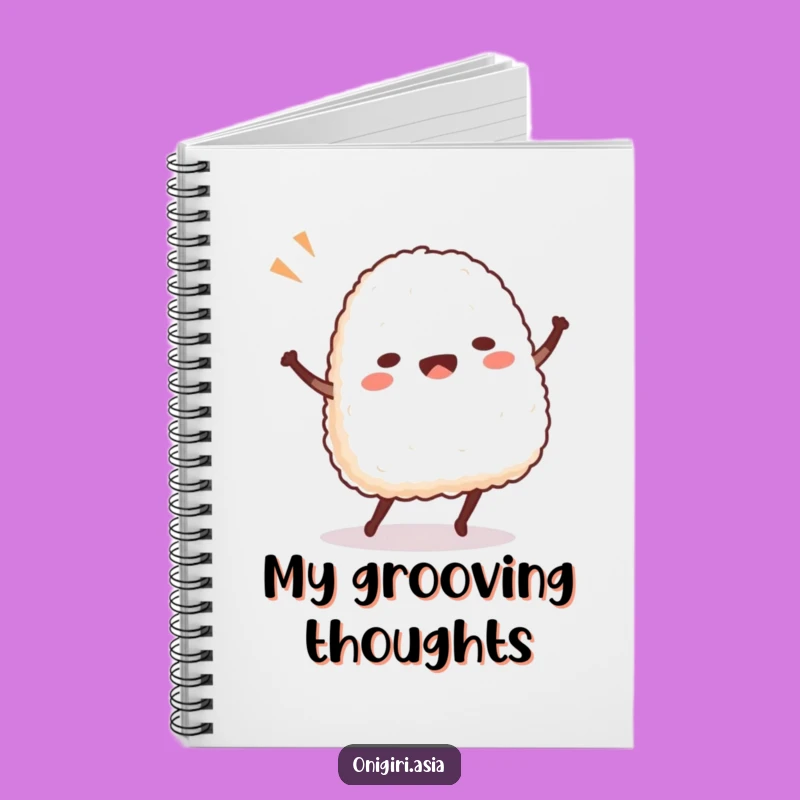 Funny Dancing Onigiri Notebook: Hilarious Rice Ball Character Journal