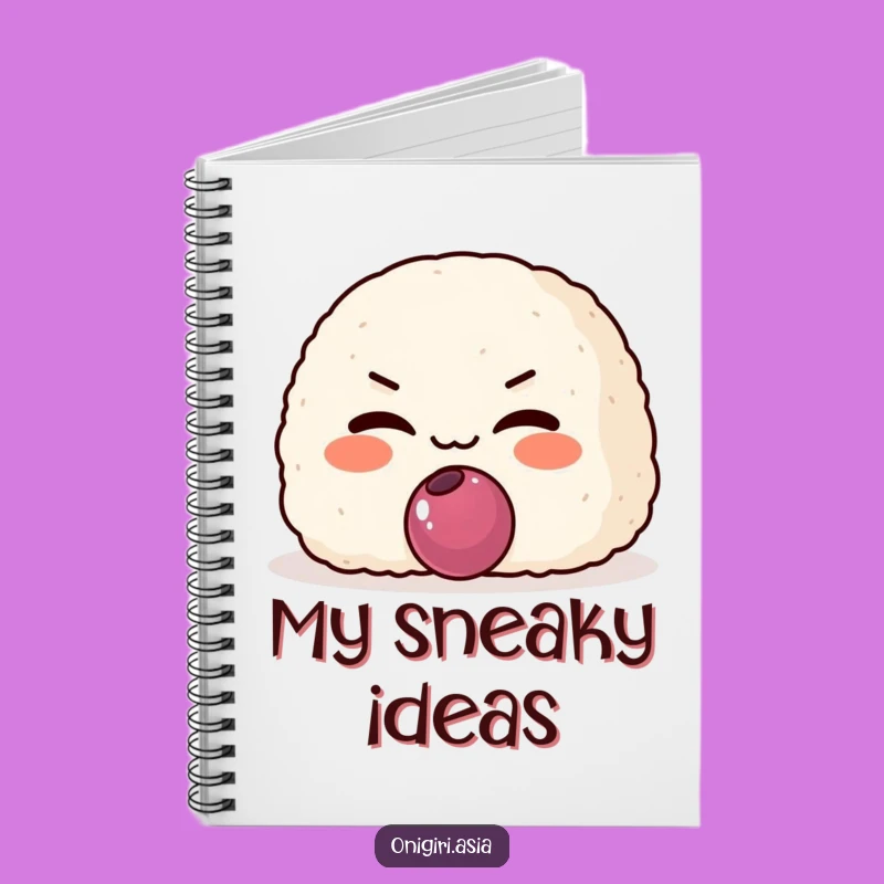 Funny Mischievous Onigiri Notebook: Sly Rice Ball Character Journal