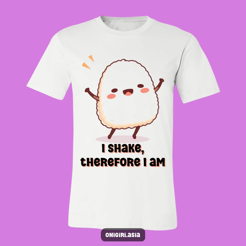 Funny Onigiri Dance Party T-Shirt: Hilarious Rice Ball Character Tee
