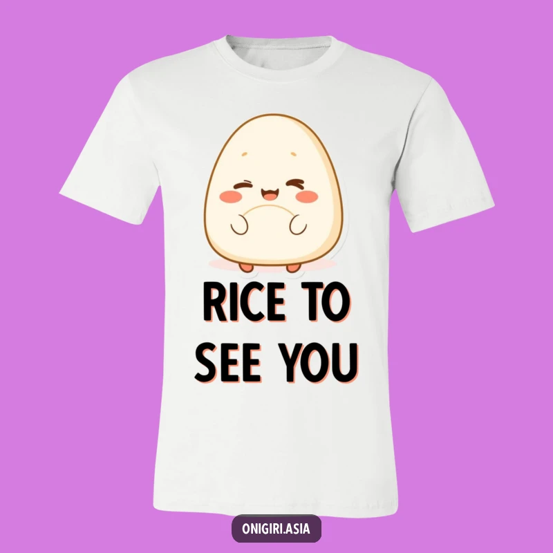 Funny Winking Onigiri T-Shirt: Deliciously Humorous Apparel